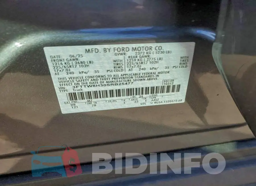 3FTTW8H30SRB25477 Photo# 12
