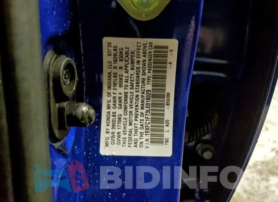 19XFC1F73LE018029 Photo# 12