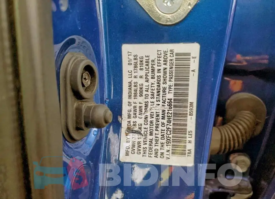 19XFC2F74HE216664 Photo# 13