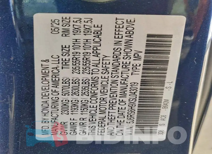 5J6RS6H9XSL043019 Photo# 14