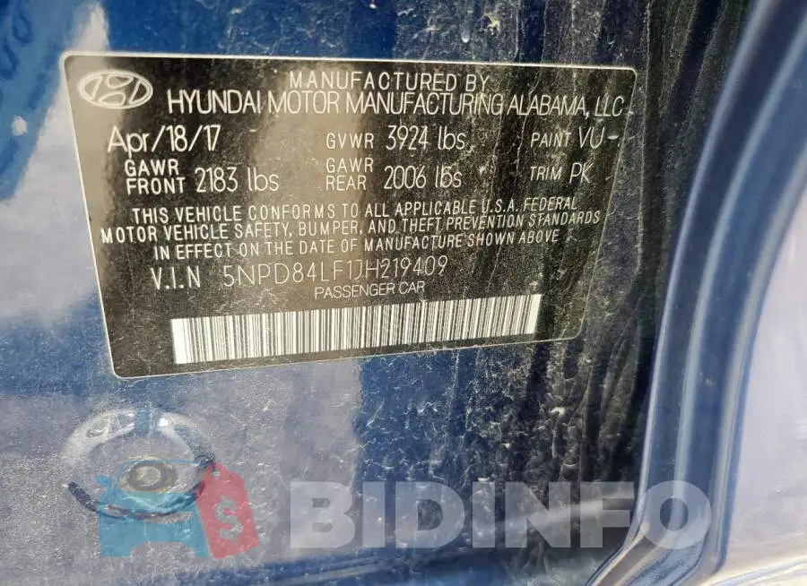 5NPD84LF1JH219409 Photo# 12