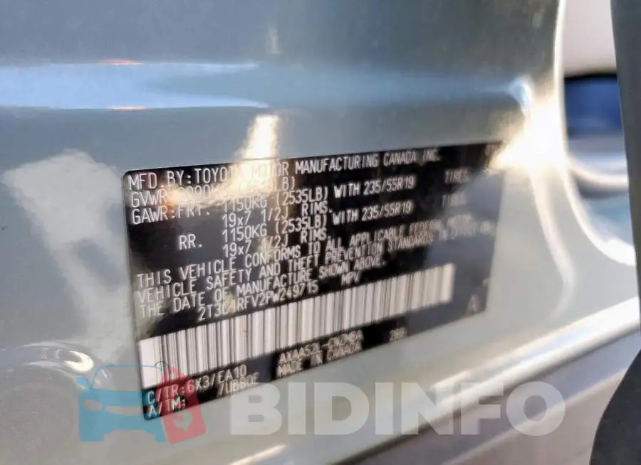 2T3C1RFV2PW249715 Photo# 12