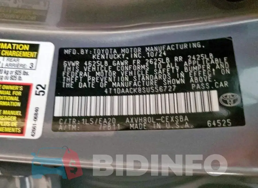 4T1DAACK8SU556727 Photo# 13