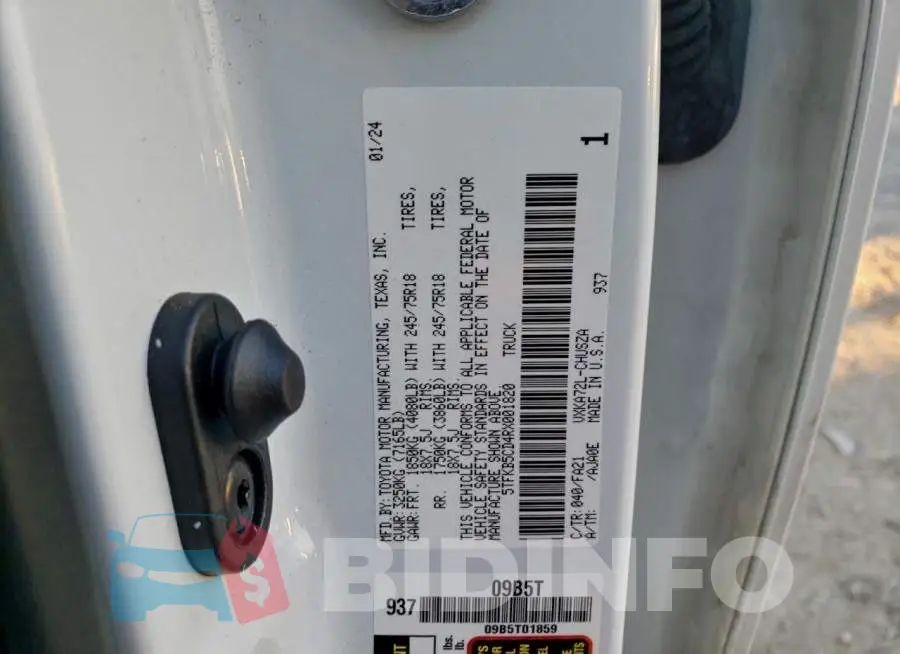 5TFKB5CD4RX001820 Photo# 12