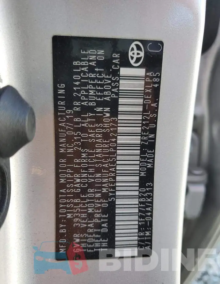 5YFEPRAE5LP042173 Photo# 13