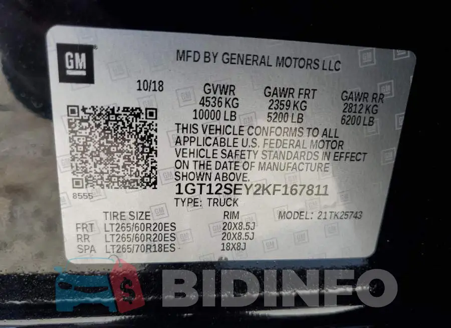 1GT12SEY2KF167811 Photo# 12