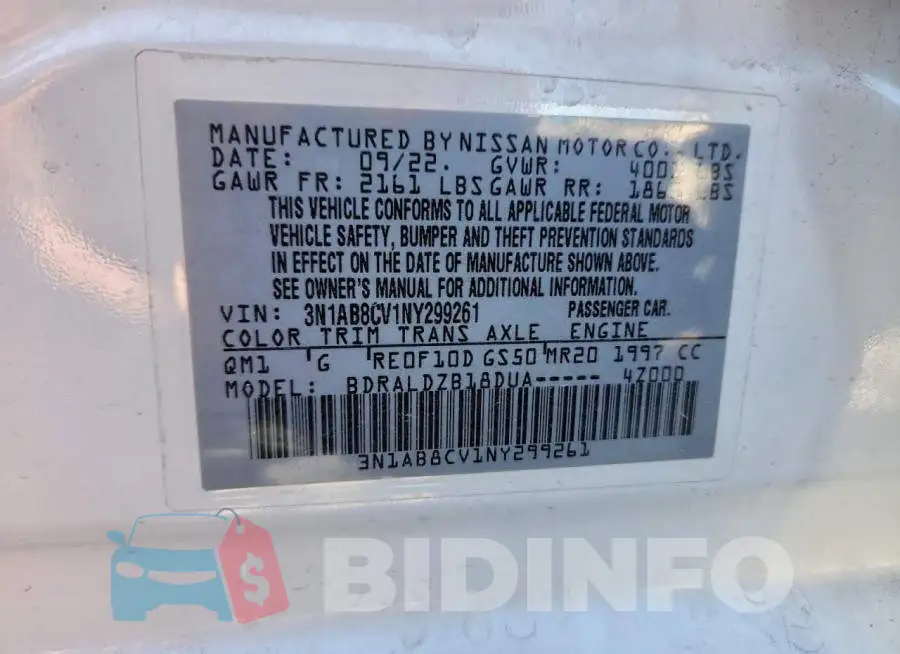 3N1AB8CV1NY299261 Photo# 13
