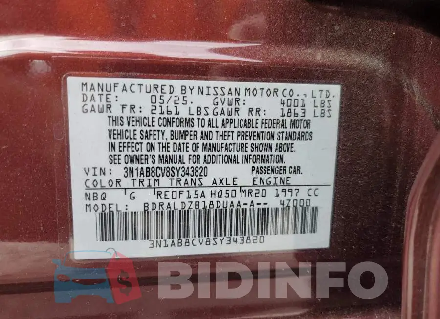 3N1AB8CV8SY343820 Photo# 12