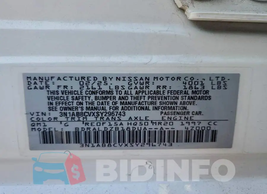 3N1AB8CVXSY296743 Photo# 12