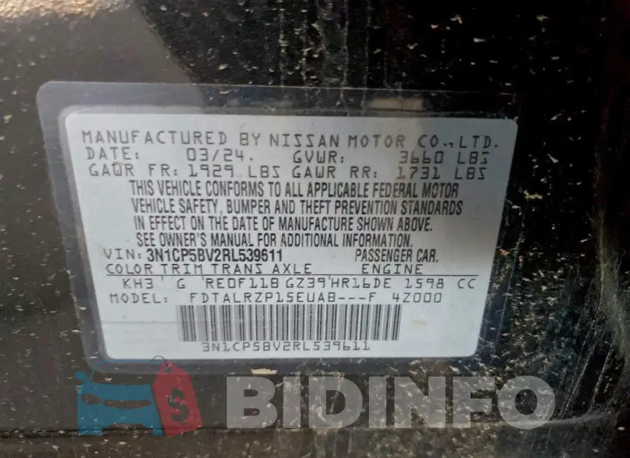 3N1CP5BV2RL539611 Photo# 12