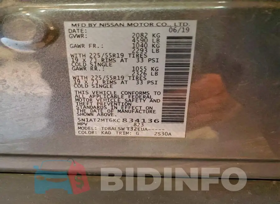 5N1AT2MT6KC834136 Photo# 14