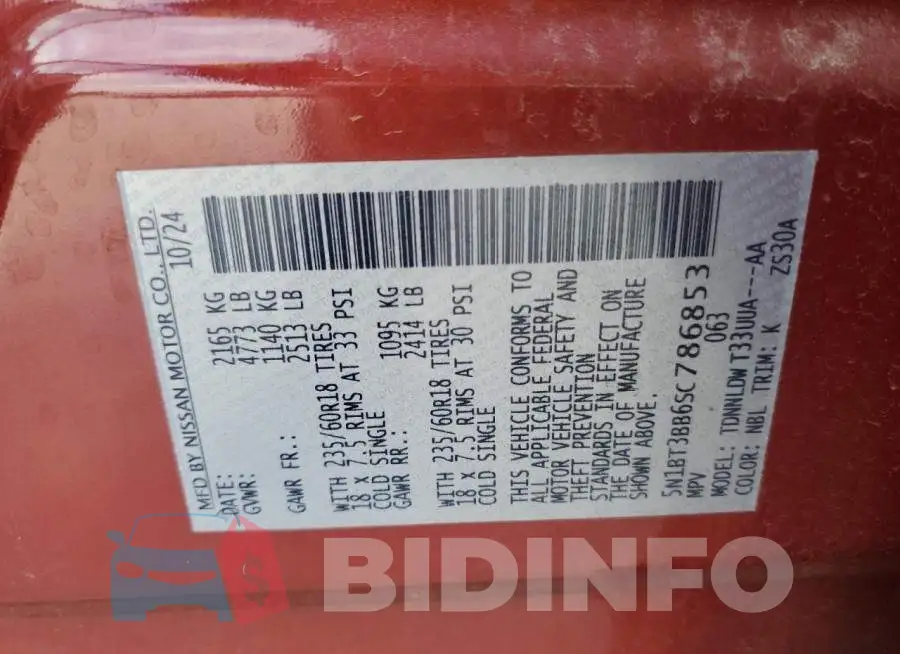 5N1BT3BB6SC786853 Photo# 13