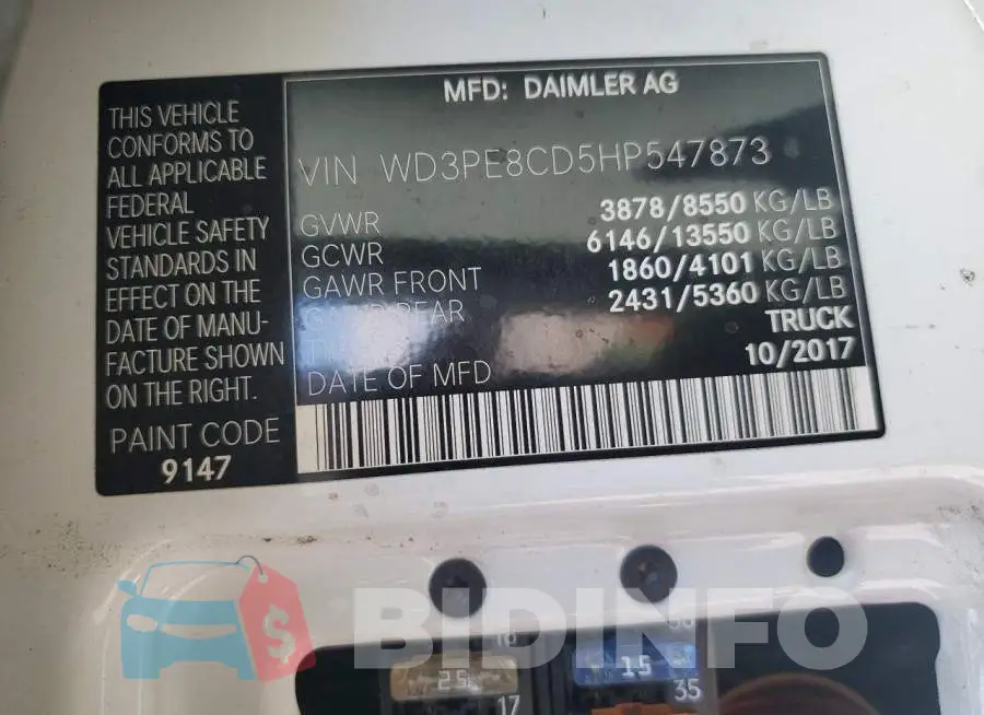 WD3PE8CD5HP547873 Photo# 13
