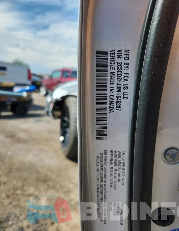 2C3CDZFJ3MH646287 Photo# 12