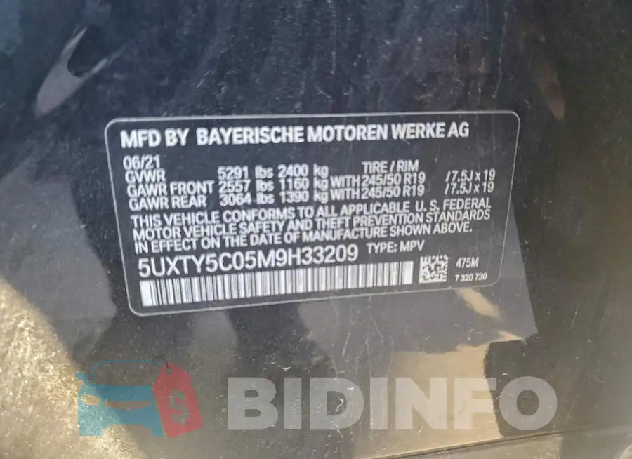 5UXTY5C05M9H33209 Photo# 14