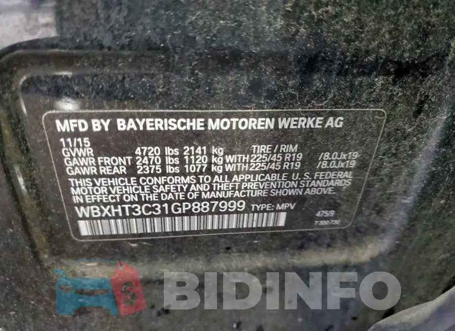 WBXHT3C31GP887999 Photo# 13