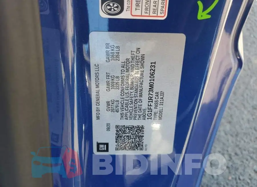 1G1FF1R73M0106231 Photo# 12