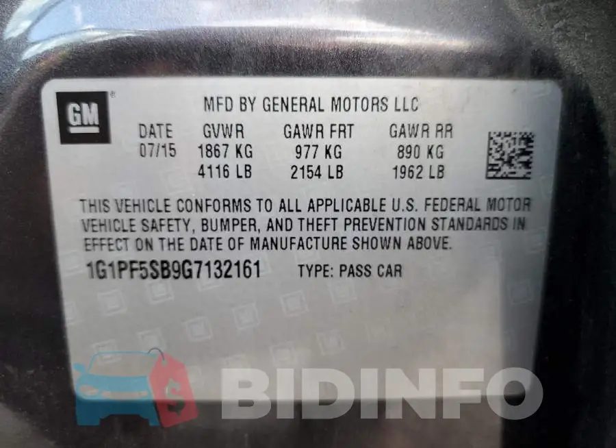 1G1PF5SB9G7132161 Photo# 12