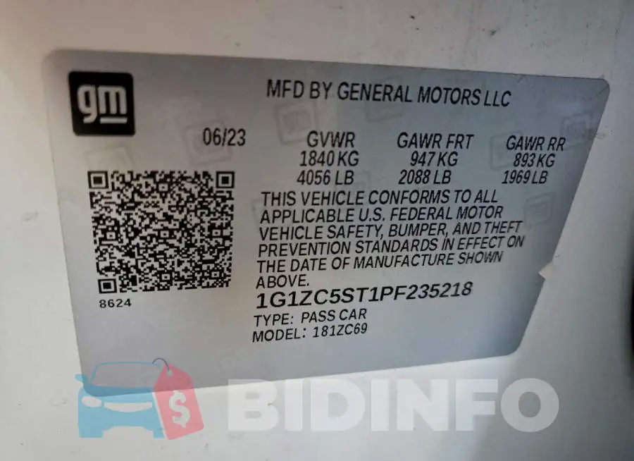 1G1ZC5ST1PF235218 Photo# 12