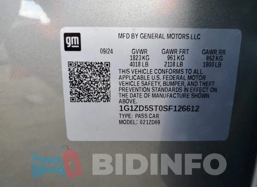 1G1ZD5ST0SF126612 Photo# 12
