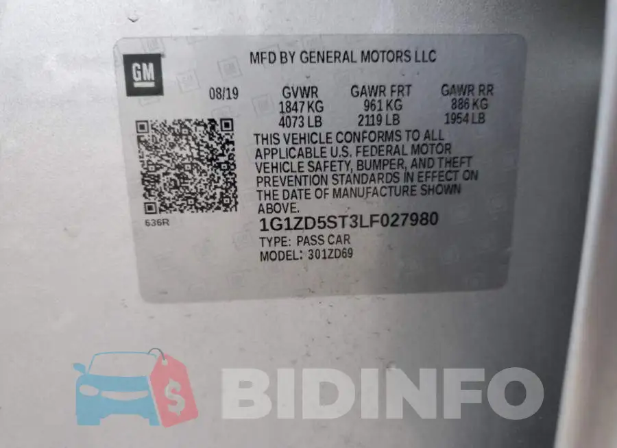 1G1ZD5ST3LF027980 Photo# 13
