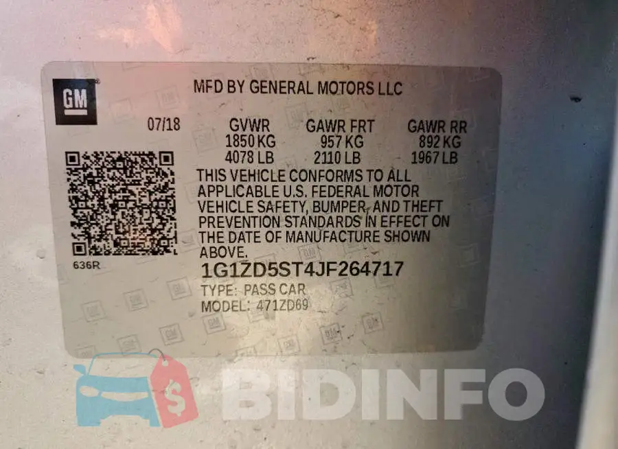 1G1ZD5ST4JF264717 Photo# 12
