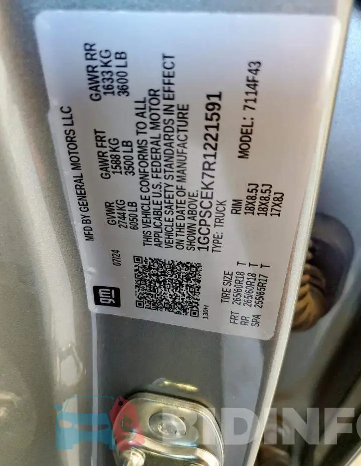 1GCPSCEK7R1221591 Photo# 12