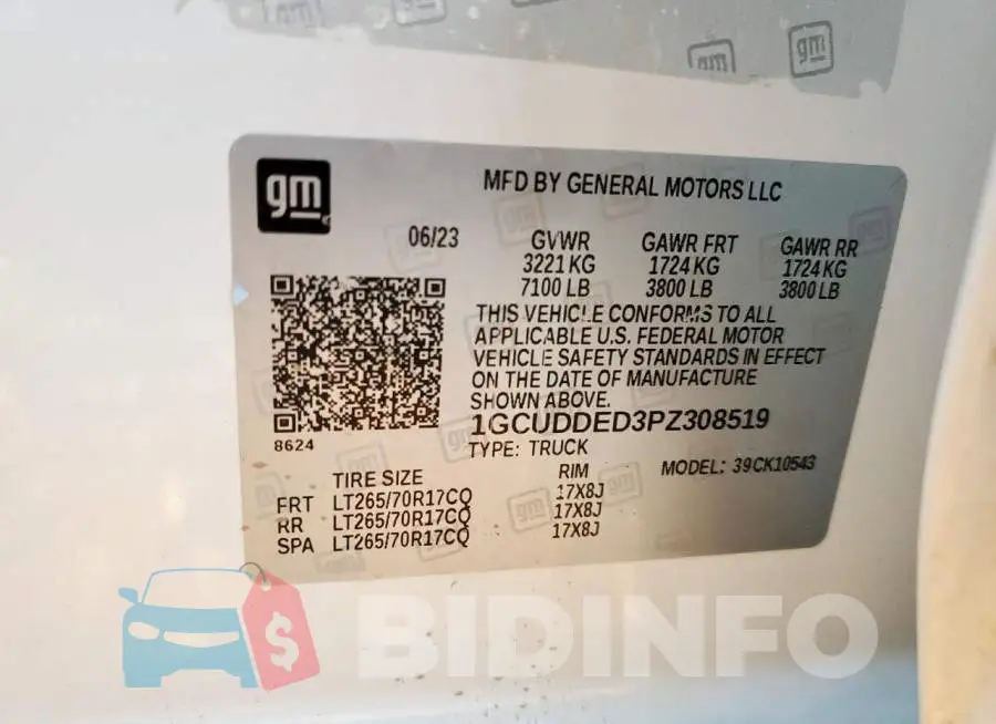 1GCUDDED3PZ308519 Photo# 13