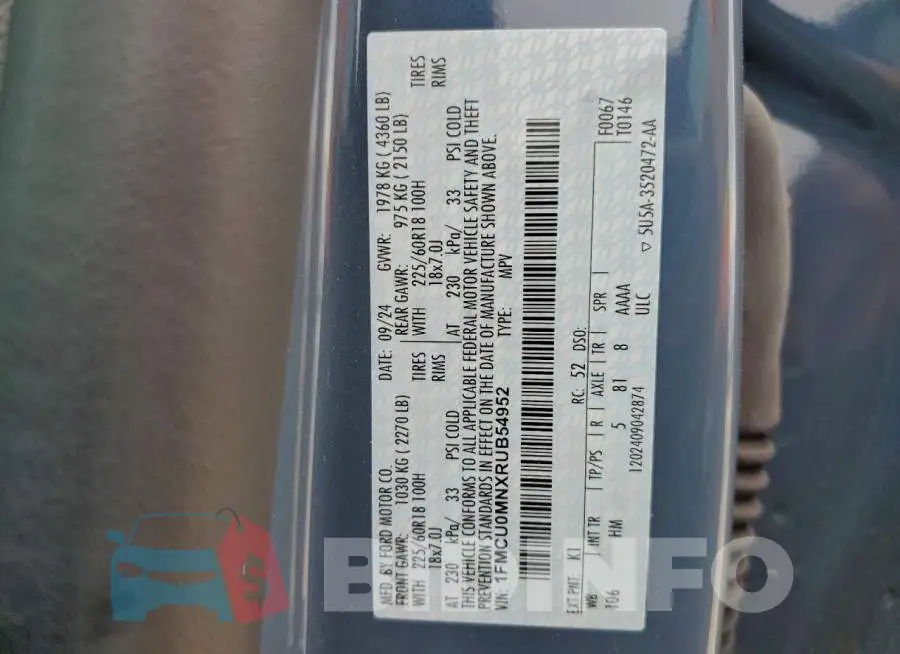 1FMCU0MNXRUB54952 Photo# 14