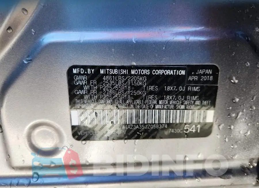 JA4AZ3A35JZ058374 Photo# 14