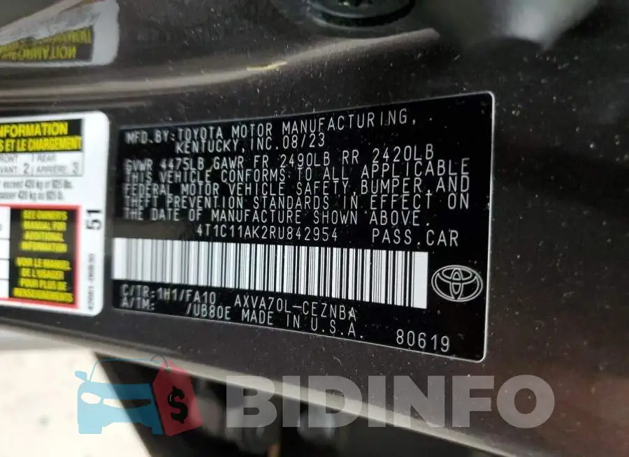 4T1C11AK2RU842954 Photo# 12