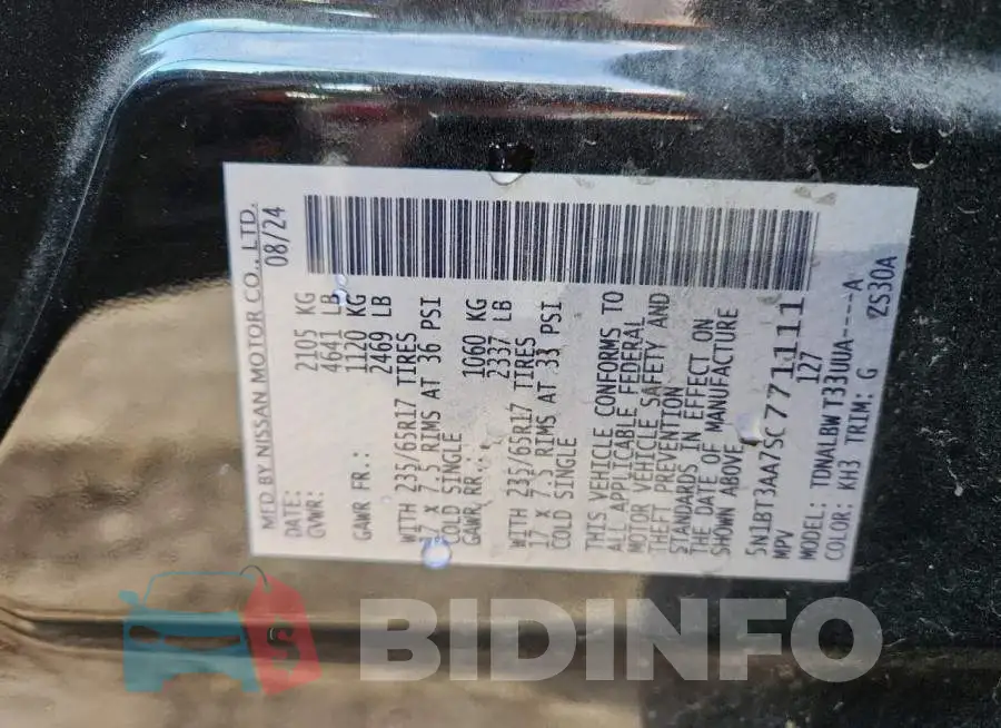 5N1BT3AA7SC771111 Photo# 13