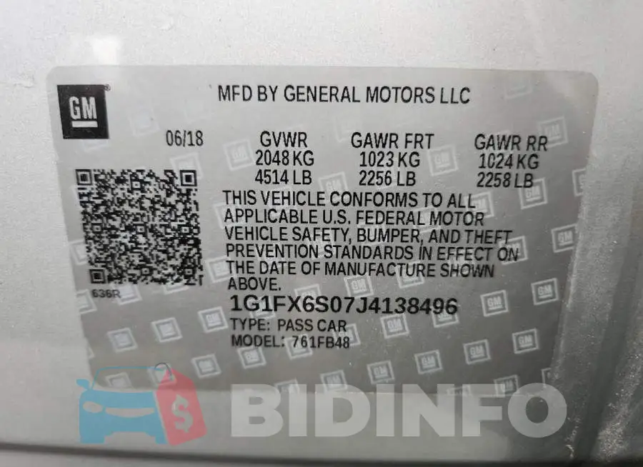 1G1FX6S07J4138496 Photo# 13