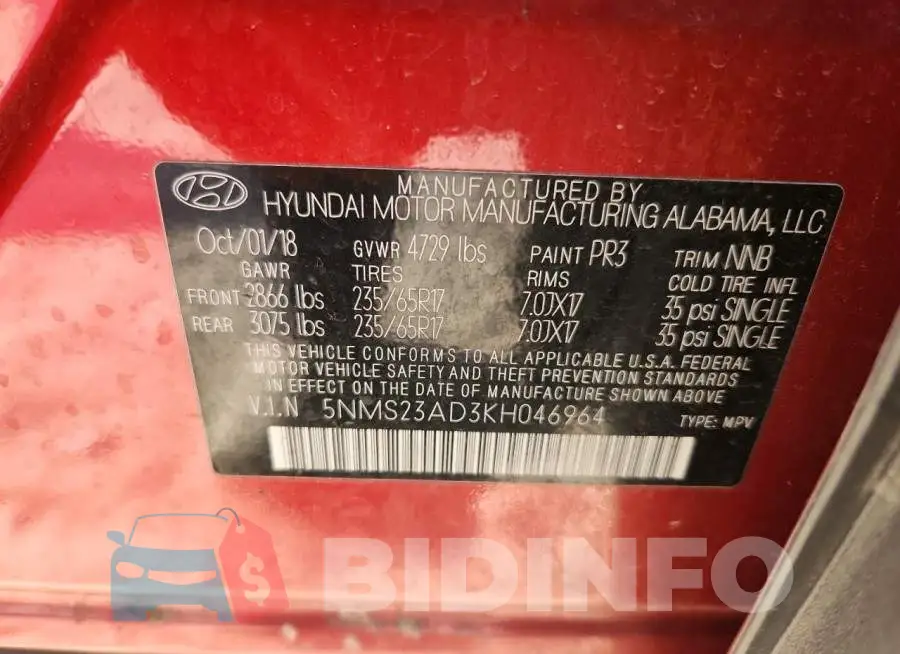5NMS23AD3KH046964 Photo# 13