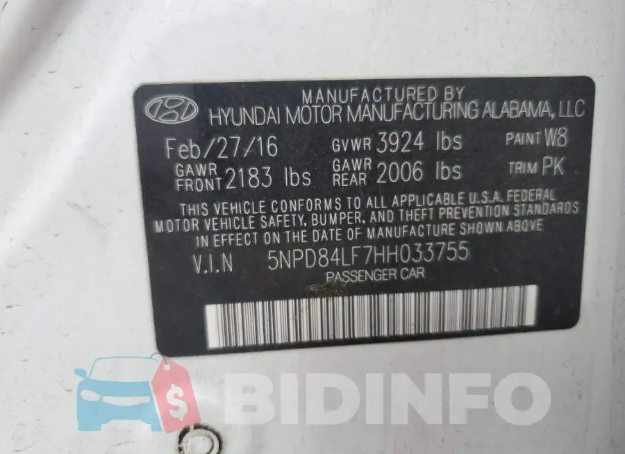 5NPD84LF7HH033755 Photo# 12