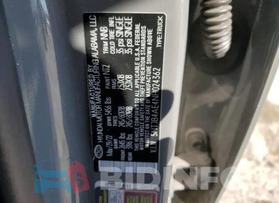 5NTJB4AE4NH024362 Photo# 12