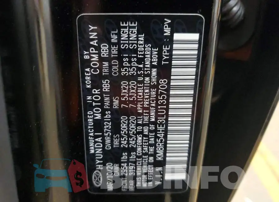 KM8R54HE3LU135708 Photo# 13
