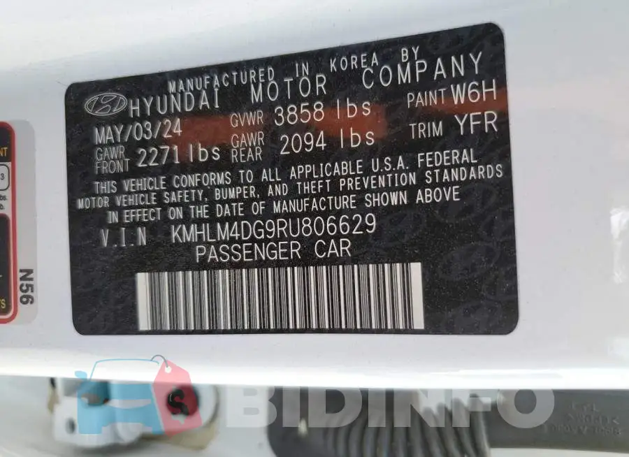 KMHLM4DG9RU806629 Photo# 13