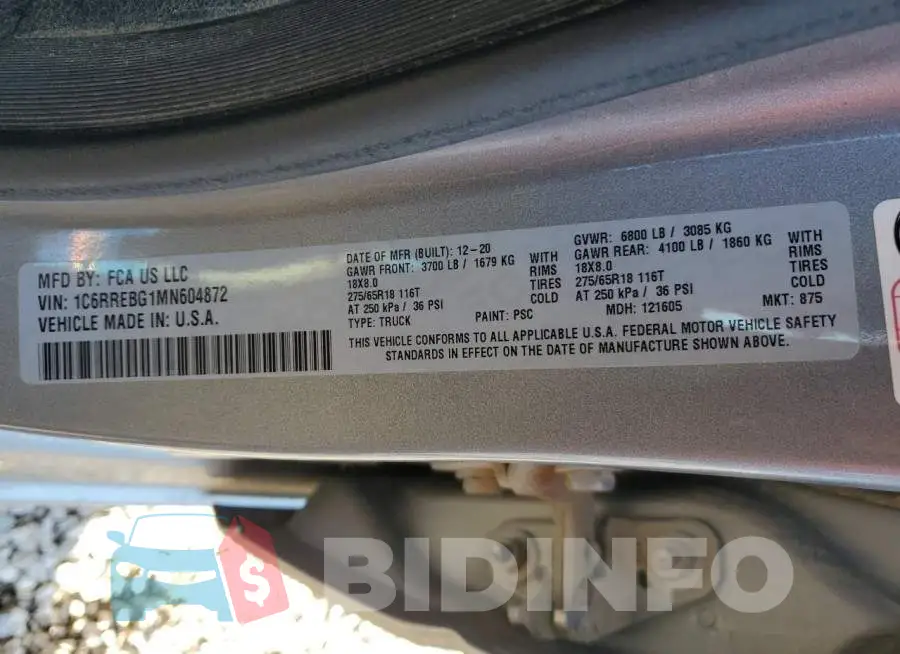 1C6RREBG1MN604872 Photo# 12