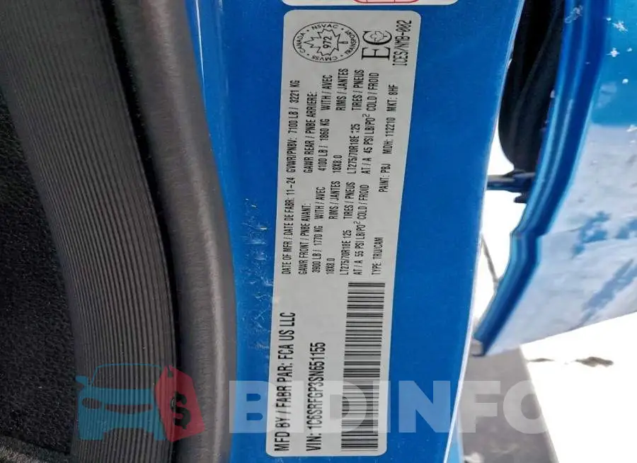 1C6SRFGP3SN651155 Photo# 12