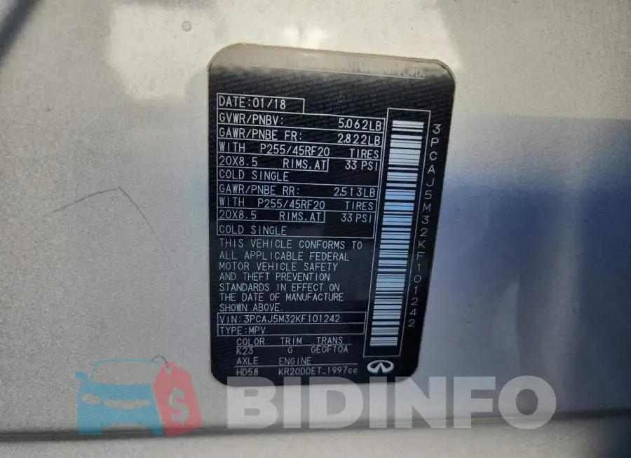 3PCAJ5M32KF101242 Photo# 13