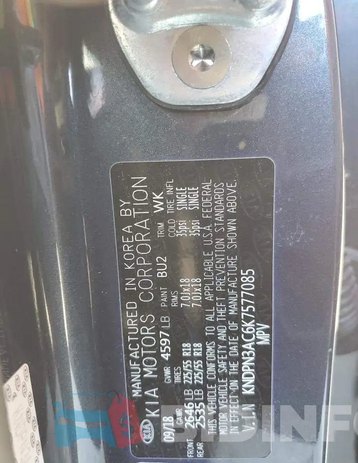 KNDPN3AC6K7577085 Photo# 13