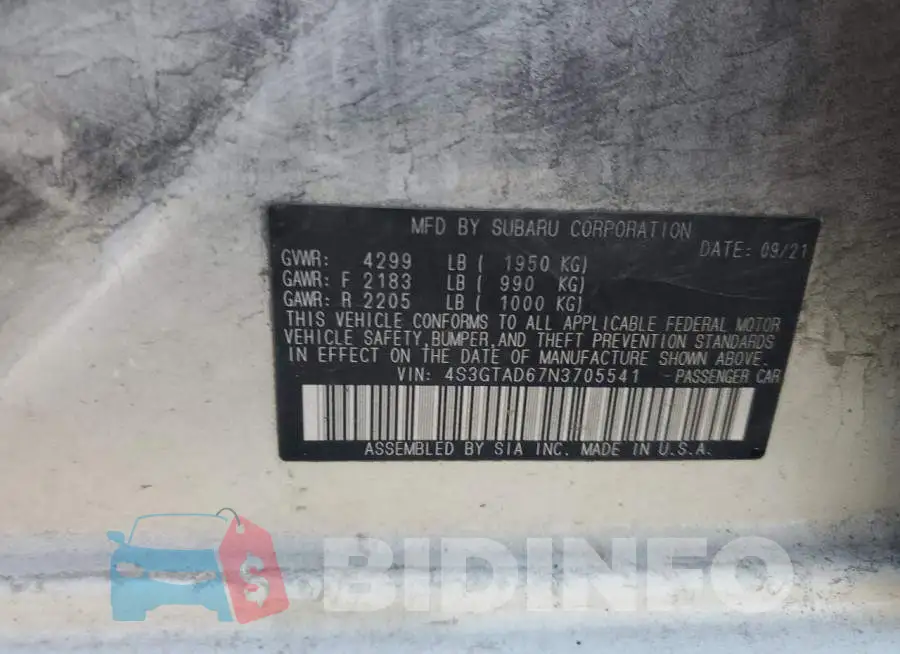 4S3GTAD67N3705541 Photo# 12