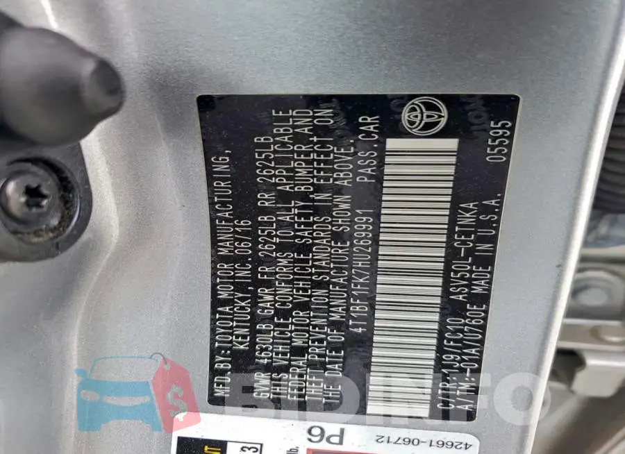 4T1BF1FK7HU269991 Photo# 12