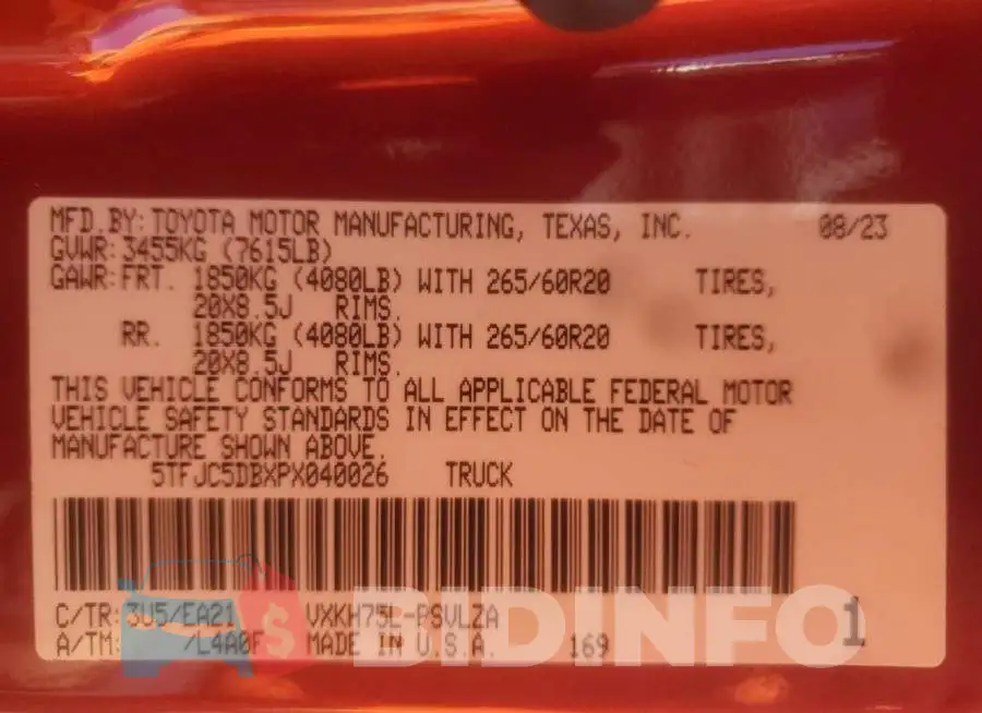 5TFJC5DBXPX040026 Photo# 13
