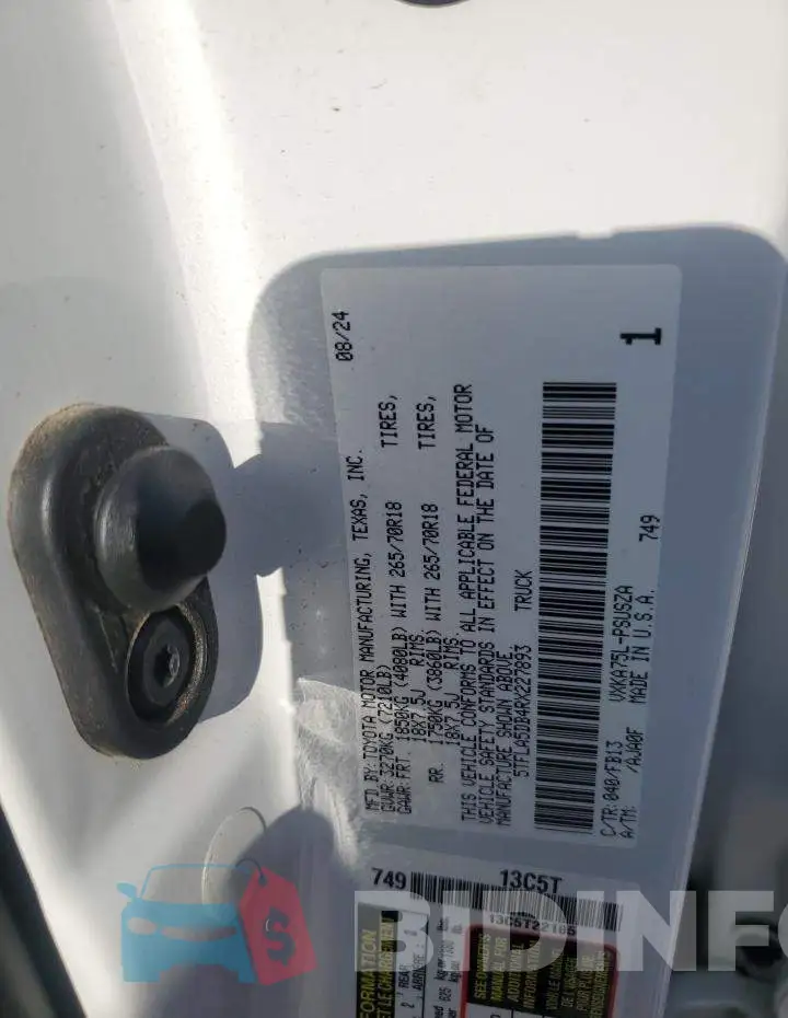 5TFLA5DB4RX227893 Photo# 12