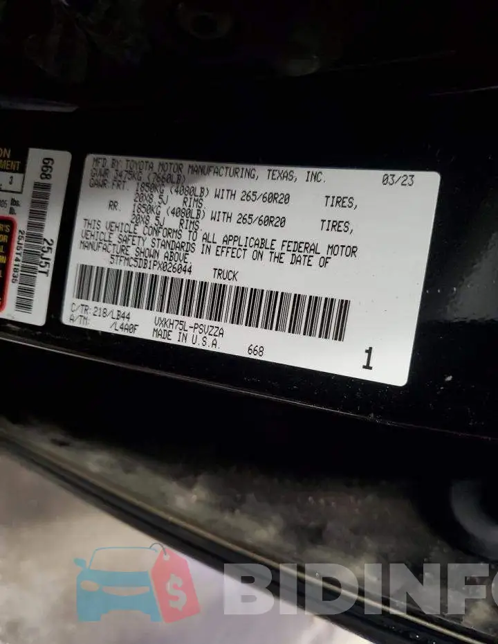 5TFMC5DB1PX026044 Photo# 13
