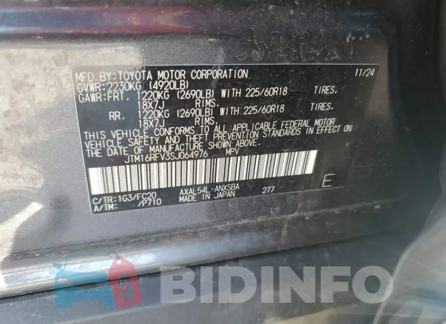 JTM16RFV3SJ064976 Photo# 12