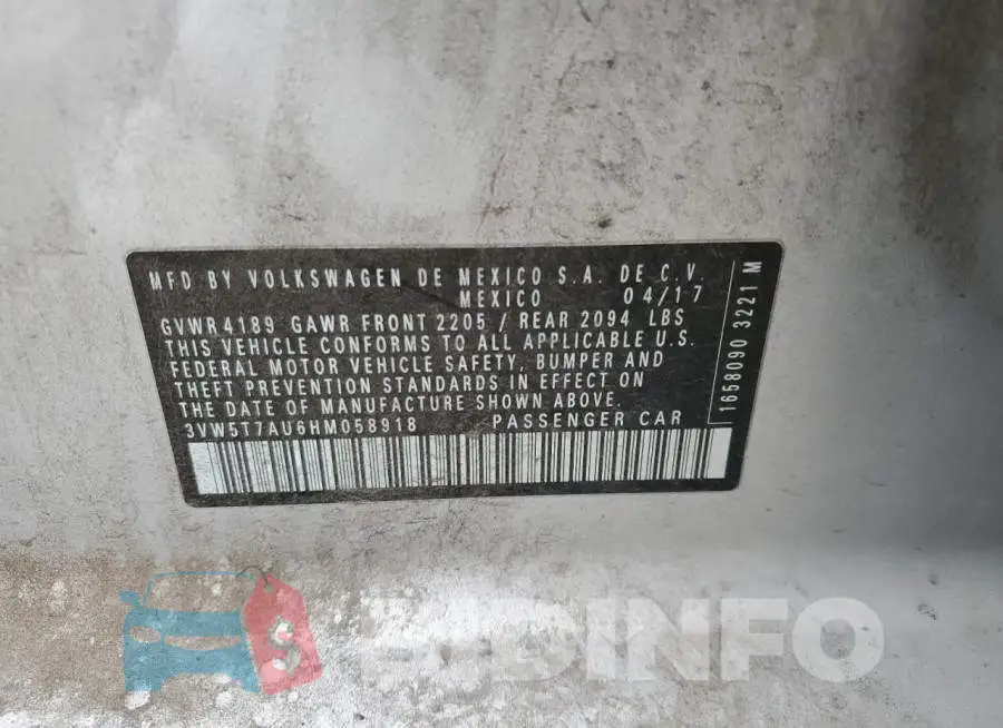 3VW5T7AU6HM058918 Photo# 12