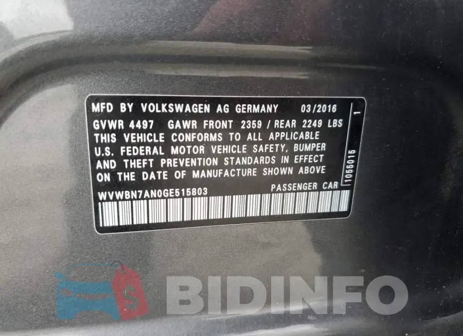 WVWBN7AN0GE515803 Photo# 12
